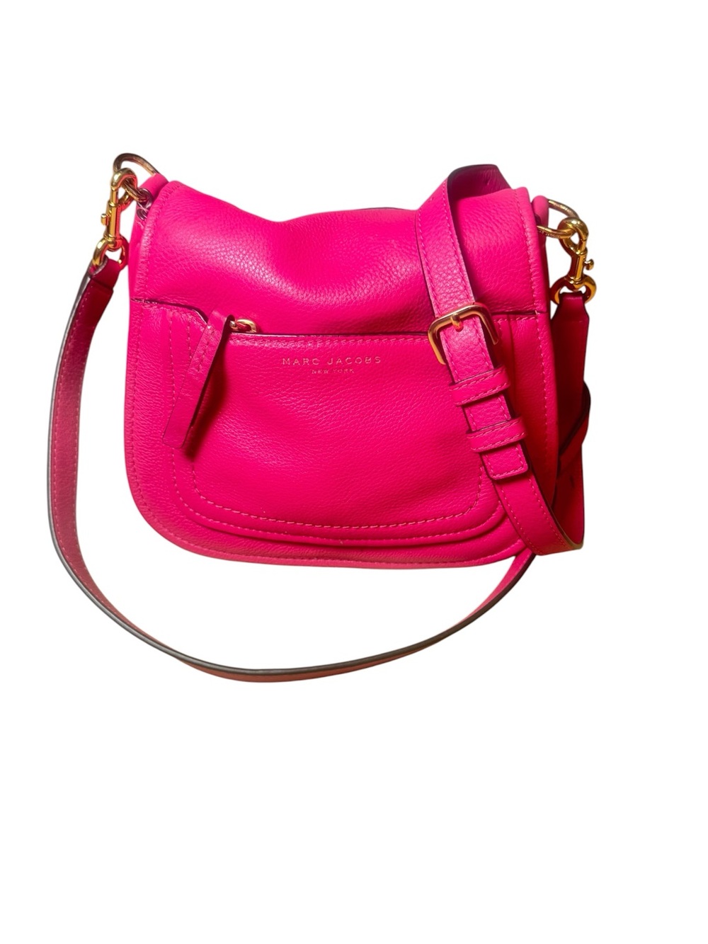 Marc Jacobs Hot Pink Pebbled Leather Crossbody